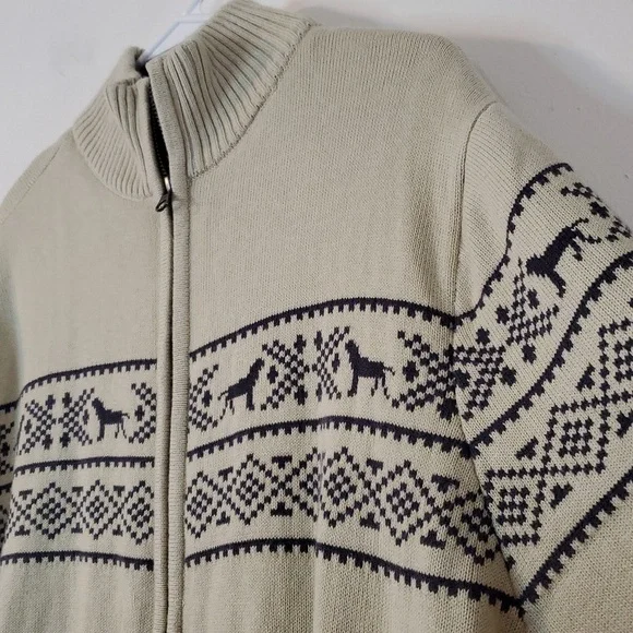 Southern Proper Farm Fairisle Full Zip Lined Sweater Jacket Size XL Preppy Mens - Picture 8 of 15